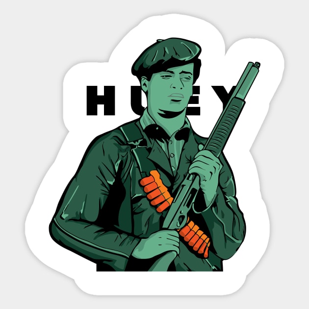 Huey P Newton Sticker by Amaze